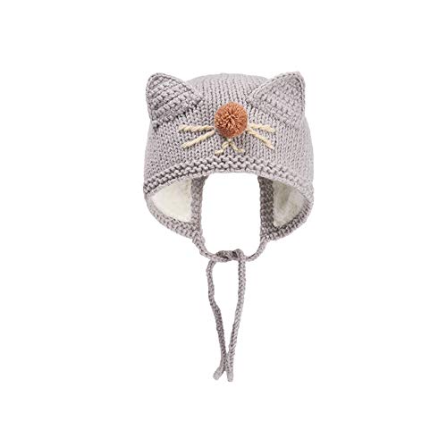 wopiaol Sombrero de bebé otoño e Invierno Tejido a Mano cálido bebé Lindo Lindo Sombrero de Punto recién Nacido protección para los oídos Sombrero de Lana
