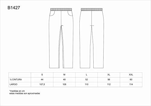 Work Team Pantalón con elástico en cintura, sin bragueta y con 2 bolsillos laterales. HOMBRE Negro L