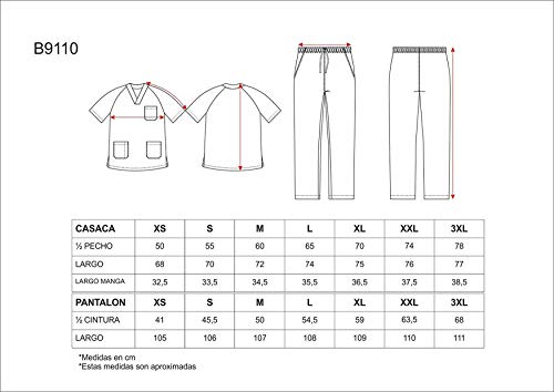Work Team Uniforme Sanitario, con elástico y cordón en la Cintura, Casaca y Pantalon Unisex Verde Manzana M