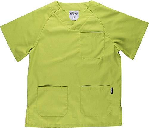 Work Team Uniforme Sanitario, con elástico y cordón en la Cintura, Casaca y Pantalon Unisex Verde Manzana M