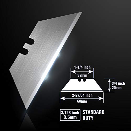 WORKPRO 100 Hojas de Recambio Uso Universal para Cuchillo Cúter Cortador Acero Inoxidable