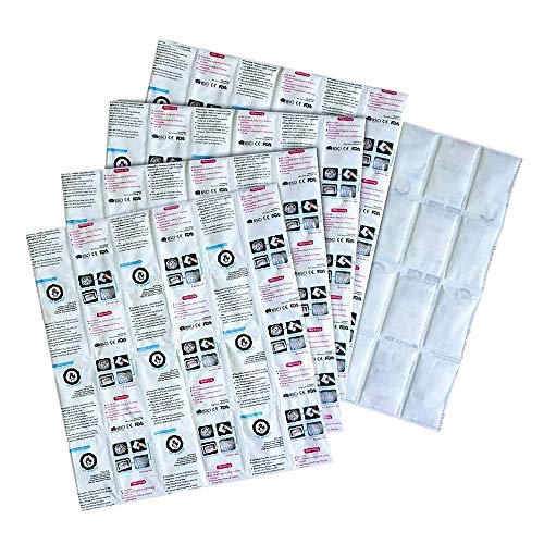 WORLD-BIO Bolsa de Hielo Absorbente Reutilizables avanzadas:Flexibles, no viscosas. Refrigerador Extremo para IR de excursión Camping Outdoor Food e (24 CÉLULAS 5 Hojas)