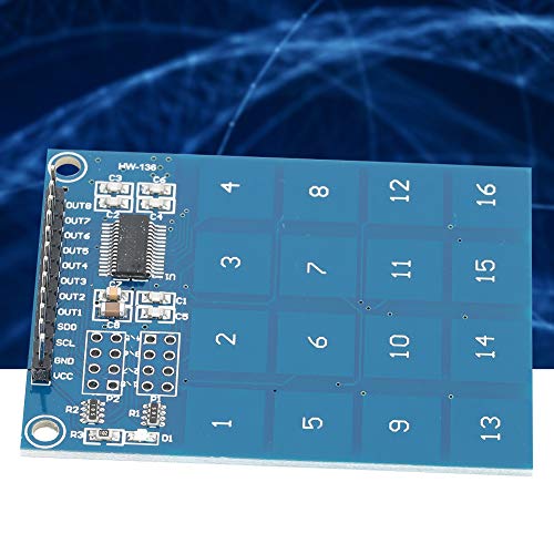 wosume Módulo Módulo Sensor, Sensor táctil Módulo TTP229 Capacitivo Digital 16 Canales Equipo eléctrico