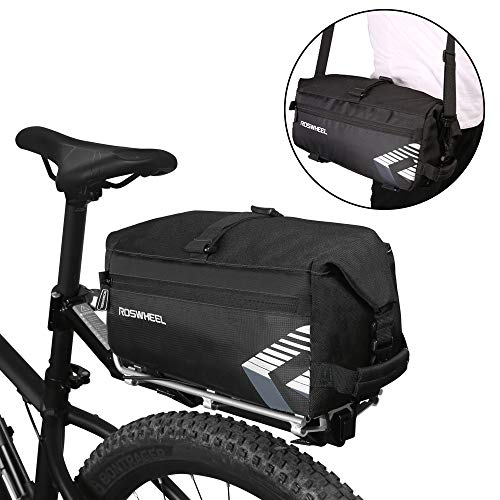 WOTOW Bolso de Asiento Trasero de la Bici, Bici de la Capacidad masiva de 6L Bolsa del Asiento Trasero Bolso de Ciclo de la Bicicleta Bolso Trasero del Tronco del Estante con la Correa