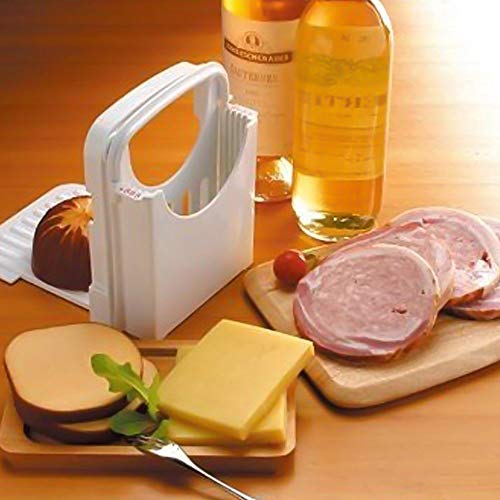 Wovatech Cortadora de pan - Cortador de pan plegable ajustable para cortar pan y pasteles - Tabla para cortar pan con 5 grosores de rebanada