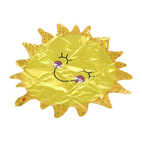 WOVELOT Smile Globos De Sol LáMina De Globos para Decoraciones De Feliz Cumplea？os (Amarillo) 65 x 65 Cm