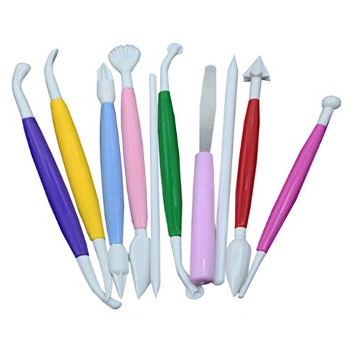 WOWOWO 31 Piezas Flores y Hojas Kit de Herramientas para Fondant Cortador de Flores Fondant Flor moldes de Silicona Almohadilla de Espuma