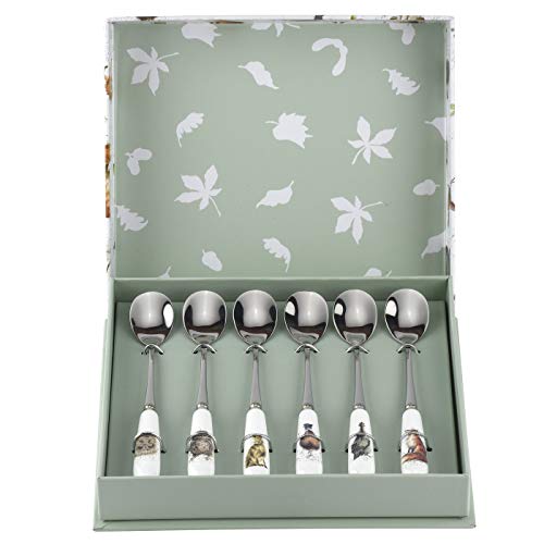 Wrendale by Royal Worcester Cucharas de té S/6, Acero Inoxidable