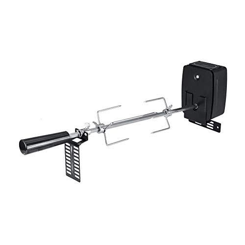 WRJ Reemplazo De La Parrilla del Asador Kit Universal De Acero Inoxidable para Trabajo Pesado De La Parrilla Hexagonal Varilla Spit Motor Eléctrico Rotisery para El Hogar/Partido/Barbacoa,Negro