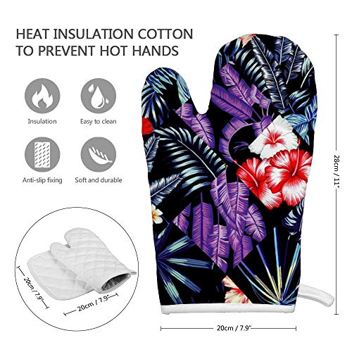 Wrution - Manoplas para horno de cocina con diseño de patchwork, resistentes al calor, para barbacoa, cocinar y hornear, personalizadas