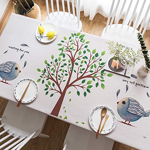 WSJIABIN Mantel Moda Creativa Protección del Medio Ambiente Algodón y Lino Impresión Digital A Prueba de Aceite Impermeable Mantel Resistente a Las Manchas Mantel Rectangular x cm(140X240cm