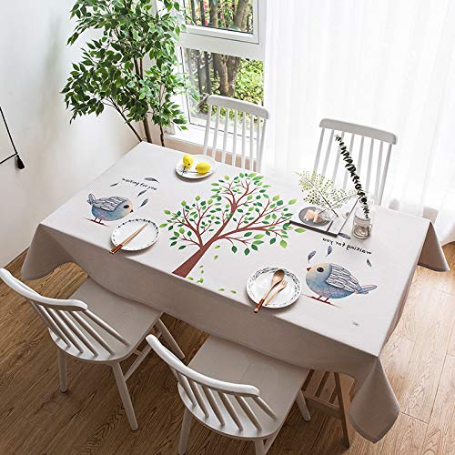 WSJIABIN Mantel Moda Creativa Protección del Medio Ambiente Algodón y Lino Impresión Digital A Prueba de Aceite Impermeable Mantel Resistente a Las Manchas Mantel Rectangular x cm(140X240cm