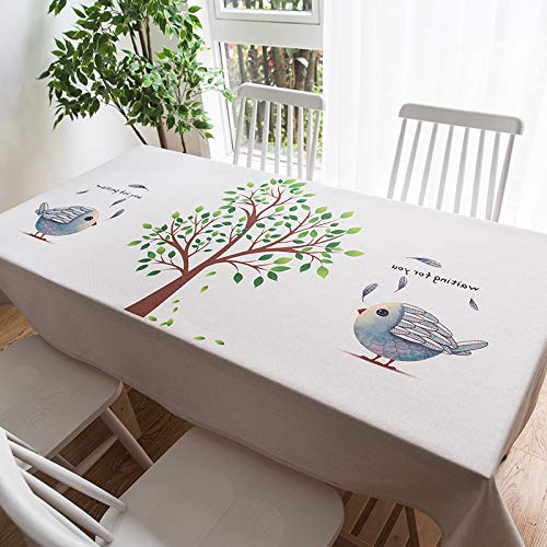 WSJIABIN Mantel Moda Creativa Protección del Medio Ambiente Algodón y Lino Impresión Digital A Prueba de Aceite Impermeable Mantel Resistente a Las Manchas Mantel Rectangular x cm(140X240cm