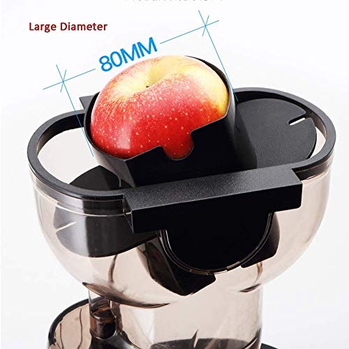 WSJTT Juicer Ultra 250W Power, máquina limpiadora de jugos centrífuga de Easy Clean Extractor, Canal de alimentación Ancho de 3.14 Pulgadas para Vegetales de Frutas Enteras, antigoteo, c