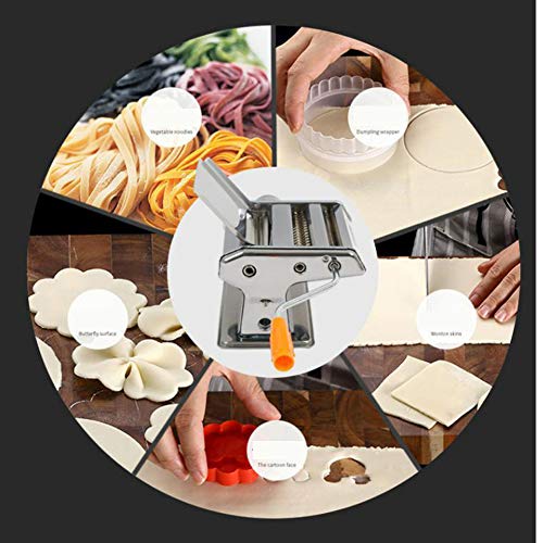 WSSW Máquina de Pasta Utensilios de Cocina Máquina de Pasta Herramientas de Pasta Pasta Italiana Máquina de Fideos domésticos Máquina de laminación de Fideos Tipo Dividida Máquina de pr Two Knives