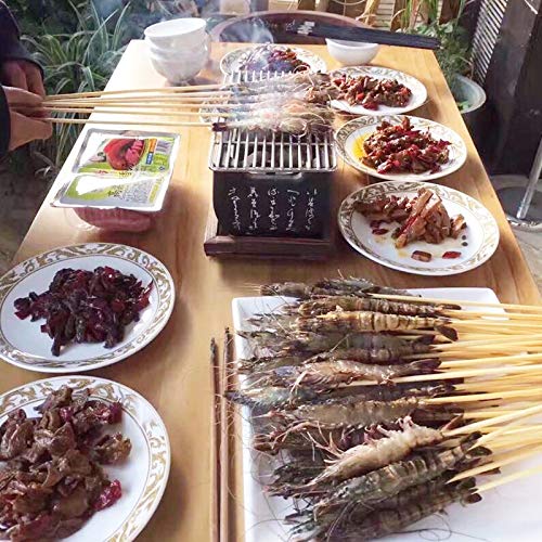 WSSZZ319 Estilo japonés de la Parrilla de la Barbacoa para 2-4 Personas Accesorios del Partido de la aleación de Aluminio de la Parrilla del carbón de leña Herramientas asadas portátiles,S