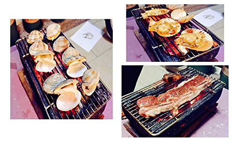WSSZZ319 Estilo japonés de la Parrilla de la Barbacoa para 2-4 Personas Accesorios del Partido de la aleación de Aluminio de la Parrilla del carbón de leña Herramientas asadas portátiles,S