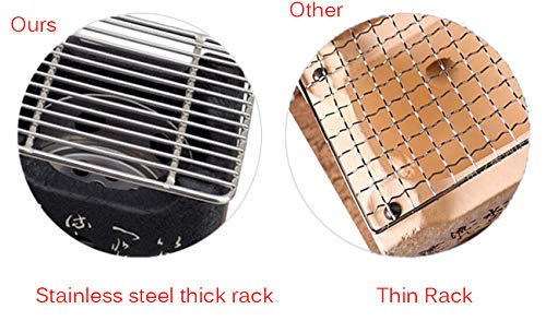 WSSZZ319 Estilo japonés de la Parrilla de la Barbacoa para 2-4 Personas Accesorios del Partido de la aleación de Aluminio de la Parrilla del carbón de leña Herramientas asadas portátiles,S