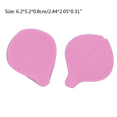 WT-YOGUET - Molde de silicona para fondant, diseño de orquídeas de mariposa, 2 unidades