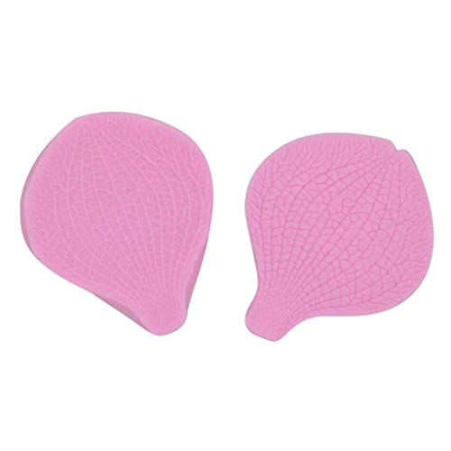 WT-YOGUET - Molde de silicona para fondant, diseño de orquídeas de mariposa, 2 unidades