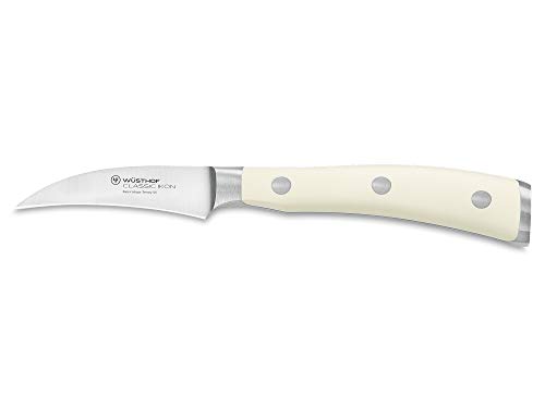 Wüsthof Classic Ikon Crème 1040432207 - Cuchillo de pelar (hoja de 7 cm, forjado, mango de color blanco)
