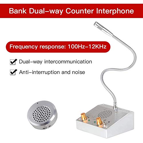 WWWNNUUUX Camino de Doble Contador de intercomunicación Ventana Altavoz, con Puro Claro y Fuerte Sonido de Calidad para restaurantes, hoteles