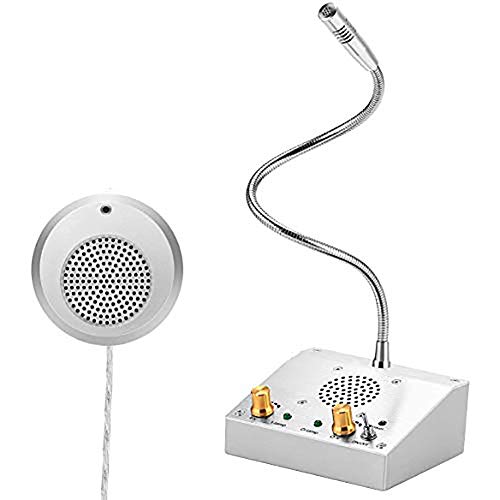 WWWNNUUUX Camino de Doble Contador de intercomunicación Ventana Altavoz, con Puro Claro y Fuerte Sonido de Calidad para restaurantes, hoteles