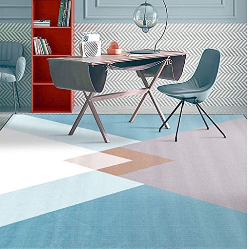 WXQ Alfombra Poliéster Sala de Estar Mesa de Centro Alfombra Dormitorio Rectangular Cama Manta Espesar Chelsea Hostel Alfombra (Color : Blue, Size : 160 * 230CM)