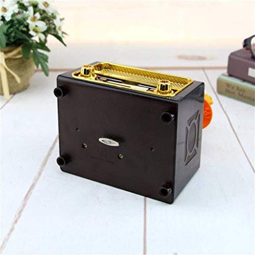 WYJBD Retro Nostálgico Pareja Forma Kissing Caja de música de Bricolaje Radio Grabado Antiguo Caja de música del Color