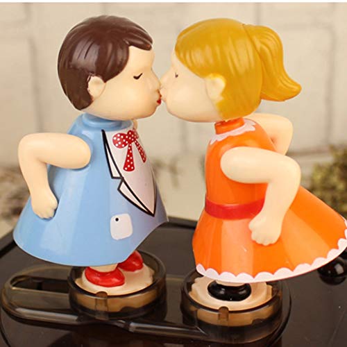 WYJBD Retro Nostálgico Pareja Forma Kissing Caja de música de Bricolaje Radio Grabado Antiguo Caja de música del Color