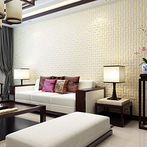 WZC Papel tapiz creativo - Papel tapiz moderno de moda 9.5 * 0.53M 3D tridimensional de papel tapiz no tejido más grueso Fondo de la sala de estar Dormitorio Decoración de la pared