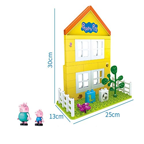 WZLDP Personajes Puzzleincludes Peppa Pig-Inicio de Bricolaje for niños papá Pig | George Pig | Pink Pig FamilyMulticolorChildren Educación Rompecabezas de Recuerdos Asamblea