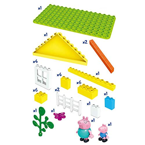 WZLDP Personajes Puzzleincludes Peppa Pig-Inicio de Bricolaje for niños papá Pig | George Pig | Pink Pig FamilyMulticolorChildren Educación Rompecabezas de Recuerdos Asamblea
