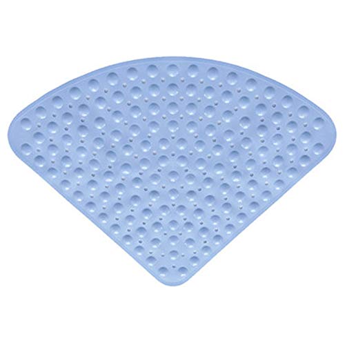 WZNING Ducha con Forma de Abanico Alfombra de baño Alfombra Resina elástico Antideslizante de Seguridad Suave cómoda Usado Baño Hostel Home (Color : Lightgray, Size : 70X70CM)