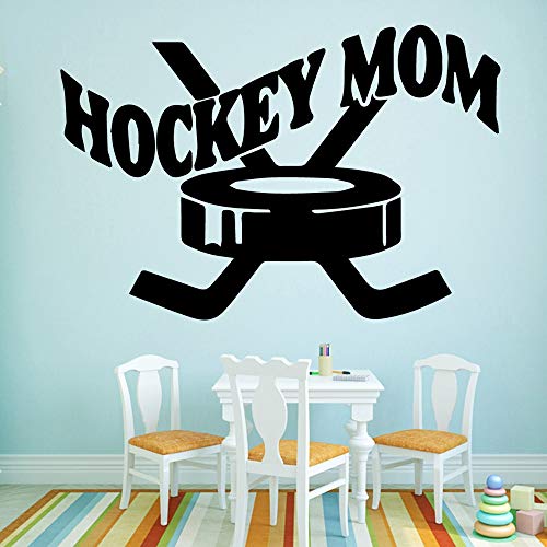 wZUN Bebé niños decoración de la habitación decoración de la habitación Pegatinas de Pared Hot Hockey mamá Vinilo Autoadhesivo Papel Pintado 30x44cm