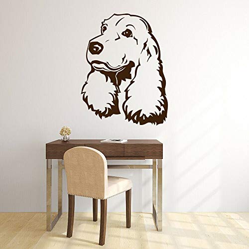 wZUN Etiqueta de la Pared de Cocker Spaniel Animal Dog Pet Store Vinilo Pegatina niños Dormitorio guardería decoración Interior Lindo Mural 74x95cm