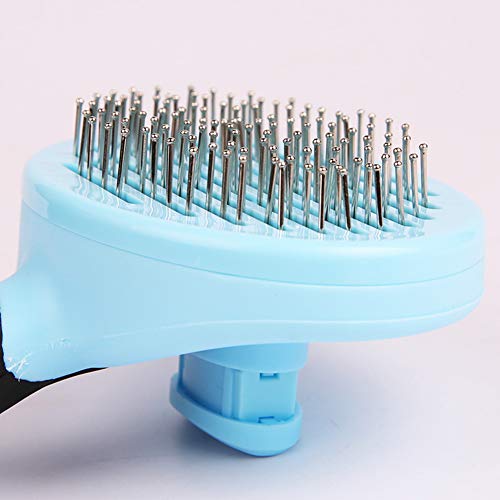 X10 Cepillo de Cuidado Personal para Mascotas Cepillos de Limpieza automática para Perros y Gatos Cabello Largo y Grueso La Mejor Herramienta de eliminación de Mascotas,Pink,Thickneedle