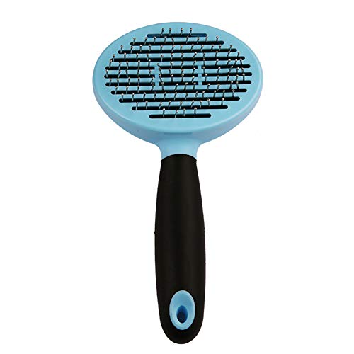 X10 Cepillo de Cuidado Personal para Mascotas Cepillos de Limpieza automática para Perros y Gatos Cabello Largo y Grueso La Mejor Herramienta de eliminación de Mascotas,Pink,Thickneedle