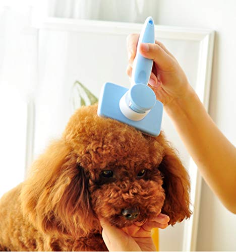 X10 Cepillo de Cuidado Personal para Mascotas Cepillos de Limpieza automática para Perros y Gatos Cabello Largo y Grueso La Mejor Herramienta de eliminación de Mascotas,Pink,Large