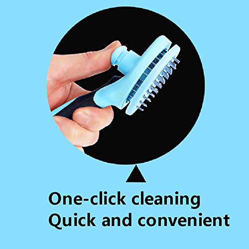 X10 Cepillo de Cuidado Personal para Mascotas Cepillos de Limpieza automática para Perros y Gatos Cabello Largo y Grueso La Mejor Herramienta de eliminación de Mascotas,Blue,Thickneedle
