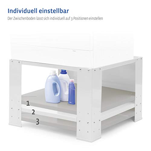 Xavax 00111078 - Base universal con estante inferior para lavadora y secadora