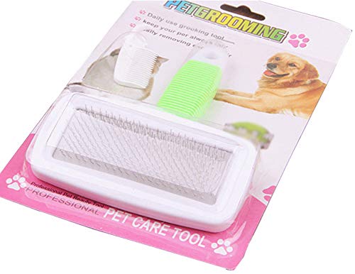 xb Cepillo de Cuidado Personal para Mascotas Cepillos de Limpieza automática para Perros y Gatos Cabello Largo y Grueso La Mejor Herramienta de eliminación de Mascotas(Verde)