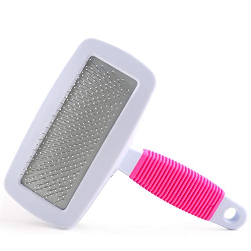 xb Cepillo de Cuidado Personal para Mascotas Cepillos de Limpieza automática para Perros y Gatos Cabello Largo y Grueso La Mejor Herramienta de eliminación de Mascotas(Verde)