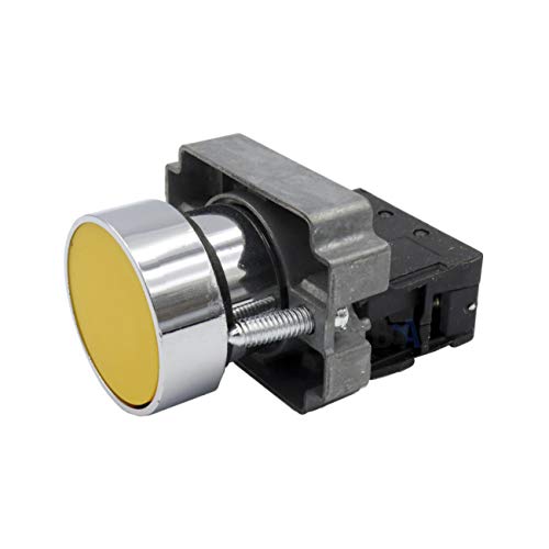 XB2-BA51 Botón amarillo con contacto normalmente abierto N.A. Recambio para limpiacristales industrial Telemecanique D.22 mm
