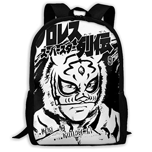 XCNGG Máscara de Tigre - Comic X Puroresu Mochila Escolar Adolescente Mochila Deportiva Informal Hombres Mujeres Estudiante Viaje Senderismo Mochila para computadora portátil