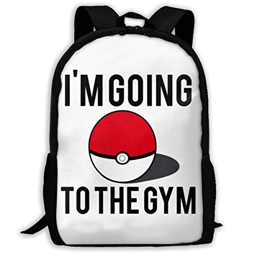 XCNGG Poke Going To The Gym Mochila Escolar Adolescente Mochila Deportiva Informal Hombres Mujeres Estudiante Viaje Senderismo Mochila para portátil