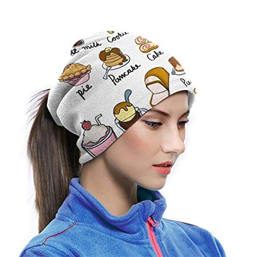 XCVD Bandanas Half Face Cake Helado Postre Microfiber Neck Warmer para aire libre, deportes