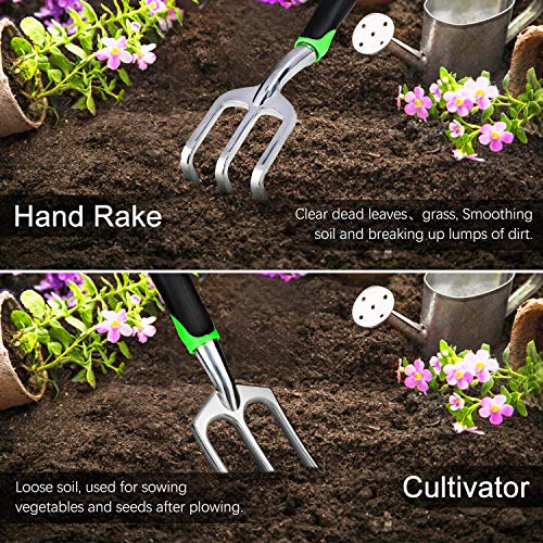 Xddias 9 Piezas Juego Herramientas Jardín, Kit de Jardinería Juegos de Herramientas con Organizador Bolsa -Mangos Ergonómicos Ideal Jardinería Regalo