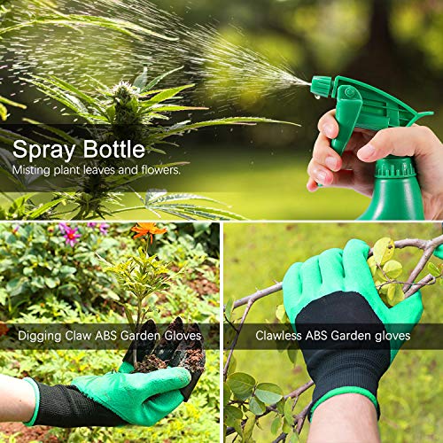 Xddias 9 Piezas Juego Herramientas Jardín, Kit de Jardinería Juegos de Herramientas con Organizador Bolsa -Mangos Ergonómicos Ideal Jardinería Regalo