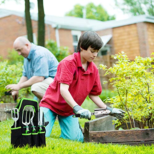 Xddias 9 Piezas Juego Herramientas Jardín, Kit de Jardinería Juegos de Herramientas con Organizador Bolsa -Mangos Ergonómicos Ideal Jardinería Regalo